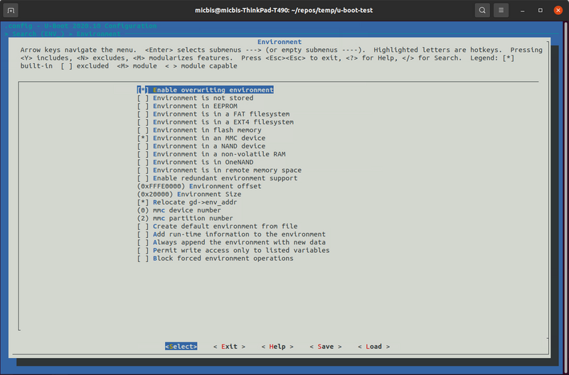 File:U-boot menuconfig env variables.png